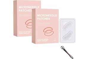 MicroGlow Eye Patches with Hyaluronic Acid – Under Eye Mask for Dark Circles, Puffiness & Fine Lines – Forehead Wrinkle & Smi
