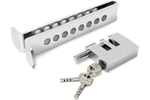 ECHOZONE General Car Anti-Theft Brake Clutch Lock, Heavy Duty Stainless Steel, Portable, Key Lock, Automotive Steering Wheel Locking Device, Silver