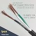 10 Feet Long Right Angled Black AC Power Cord Cable Pure Copper Wire Core in Retail Box for Computer Plasma TV Printer Monitor AC Adapter