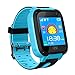 Kids Smart Watch Phone smartwatches for Children with GPS Tracker sim Card Anti-Lost sos Call Boys and Girls Birthday Compatible Android iOS Touch Screen (GPS Blue)