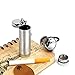 Honoro Metal Portable Ashtray,Outdoor Cigarettes Ashtray with Lid,Keychain,Cylinder Silver