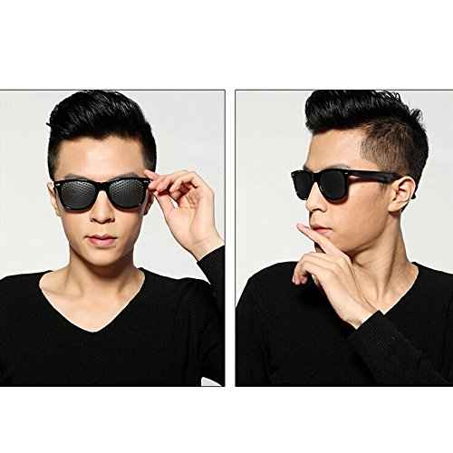 Yanqueens Vision Correction and Improvement Glasses 2 Pack, Anti-fatigue Eye Protection Man Woman Sunglasses Goggles With Small Holes