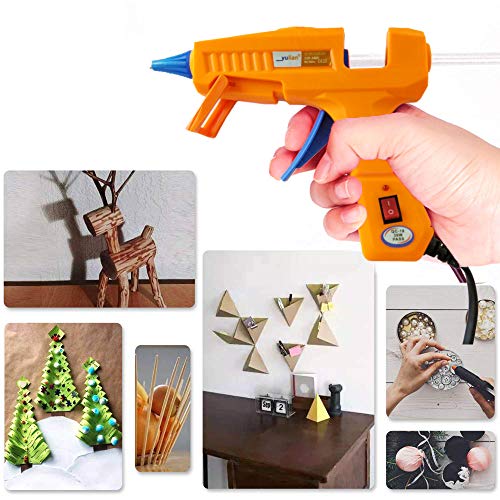Hot Glue Gun,30W High Temp Heavy Duty Hot Melt Glue Gun Kit with 30pcs Glue Sticks(7.2'' x 0.27") for DIY Projects, Arts and Crafts, Home Quick Repairs & Sealing, Artistic Creation (Orange) - Thumbnail 4
