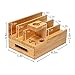 Bamboo Charging Station & Multi Device Organizer, Large Capacity Desktop Cord Organizer Dock Compatible with Smartphones iPhone iPad and Tablets-Durable and Eco-Friendly (Nature Bamboo)