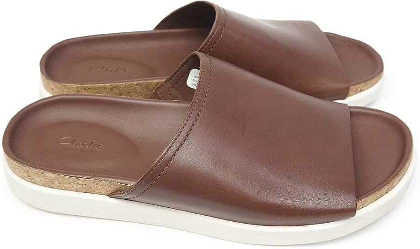 Amazon クラークス メンズ サンダル 213j サンダースライド 本革 レザー コンフォート コルク Sunder Slide Dbr ブリティッシュタンレザー 26 0cm Uk8 Clarks クラークス ファッションサンダル
