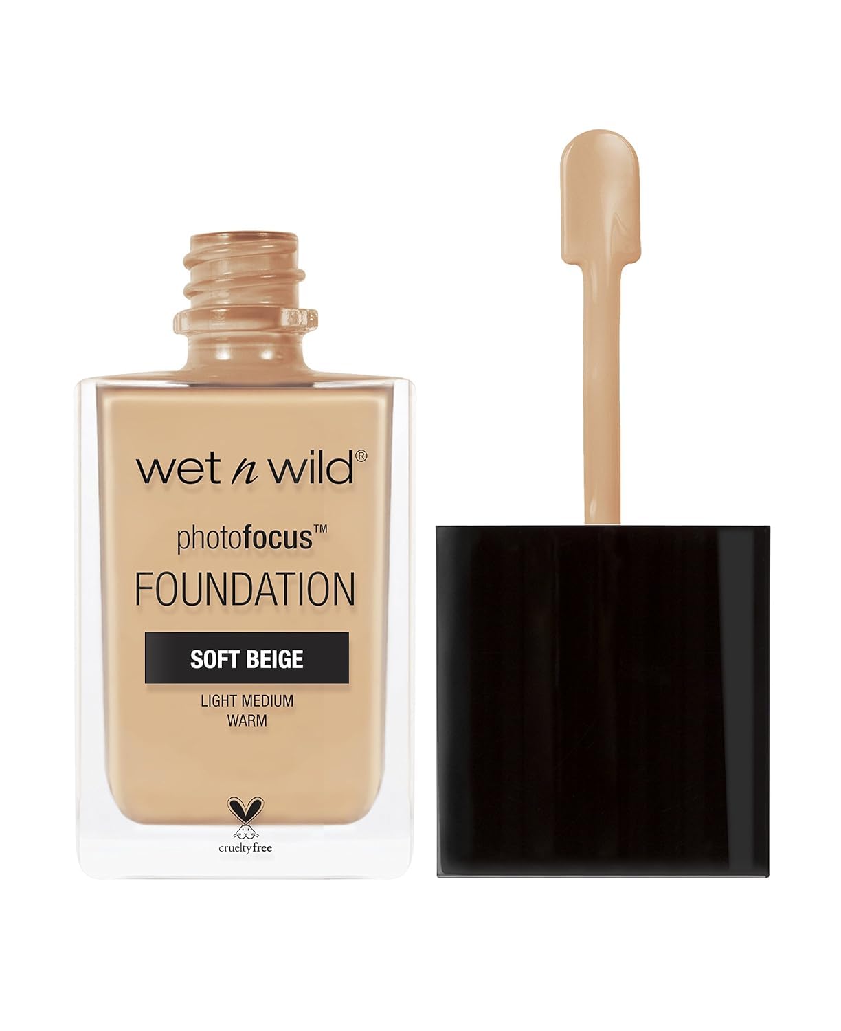Wet n Wild Photo Focus Matte Foundation, Buildable High-Performing Liquid Makeup, Flash-Proof No White Cast and Pore-Blurring Finish, Soft Beige