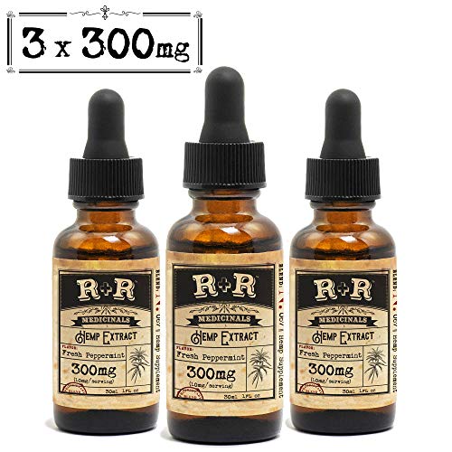 Best Hemp Oil for Pain :: 3 Pack :: Hemp Oil for Sleep, Pain, Stress Relief, Mood Support, All Natural, (900mg, 3 x 300mg Bottles, 90-Day Supply): R+R Medicinals Best Hemp Oil for Pain :: 3 Pack :: Hemp Oil for Sleep, Pain, Stress Relief, Mood Support, All Natural, (900mg, 3 x 300mg Bottles, 90-Day Supply): R+R Medicinals