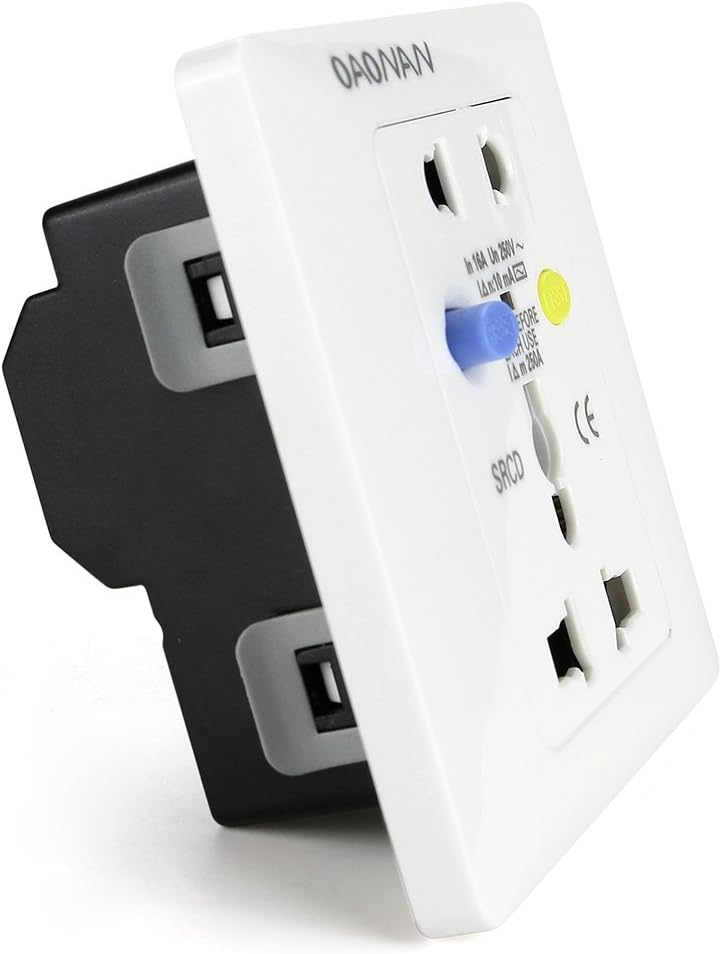 OAONAN Steckdose Aufputz mit Fi Schutzschalter und Personenschutz 220240VAC 16Amp (kein USB
