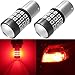 Alla Lighting BA15S 1156 LED Strobe Brake Lights Bulbs Super Bright 7506 1003 3497 1156 Flashing Strobe LED Bulbs High Power 1156 Strobe Brake Stop Light Bulbs, Brilliant Pure Red (Set of 2)