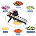 CaCaCook Stainless Steel Mandoline Slicer Adjustable Kitchen Food Mandolin Vegetable Julienne Slicer For Fruits And Vegetables From Paper-Thin To 6mm With 6 Stainless Steel Blades By Cacook - Black
