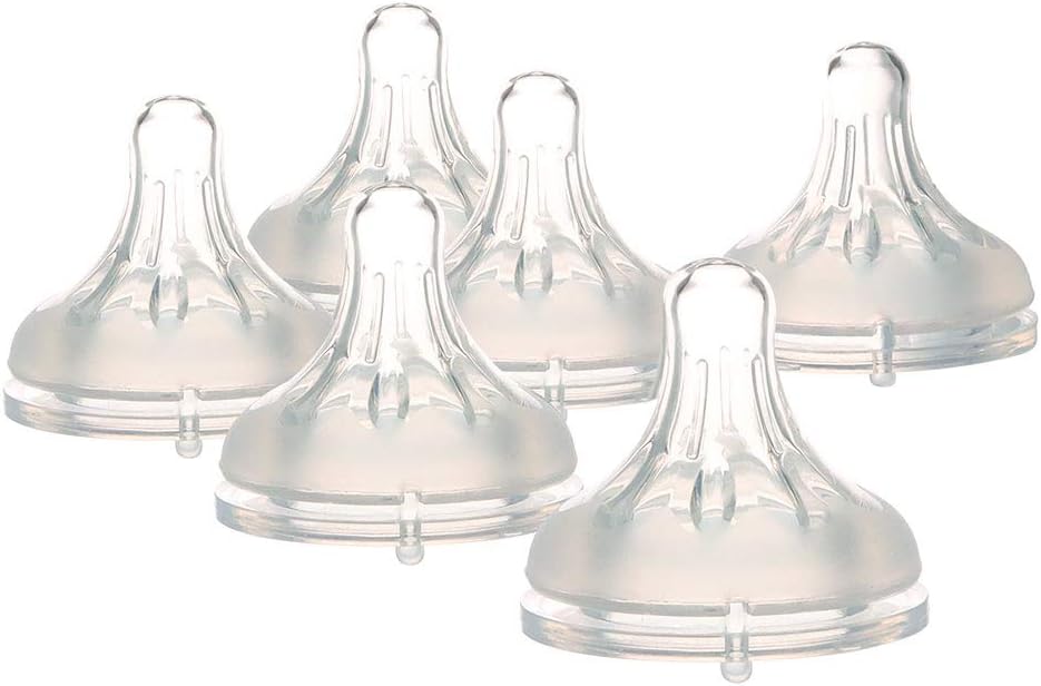 KUSIS Silicone Natural Teat, Baby Sterile Nipples for Bottle