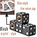 Eternalpower Custom Black Cool Dice Style Wheel Tire Valve Stem Caps Dust Cover 4Pcs