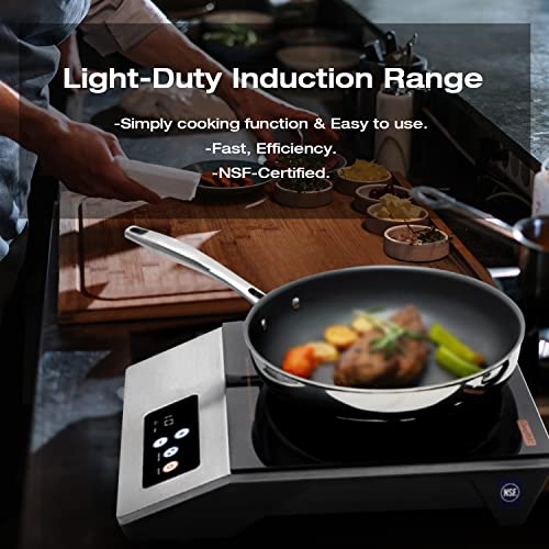 ChangBERT 1800W Induction Cooktop, Portable, Large 8” Heating Coil, 12