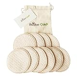 BC Washable Nature Organic Cotton Nursing Pads(10 Pack) Travel Bag Leakproof Ultra Soft Non Toxic-Hypoallergenic Reusable Breastfeeding Pads