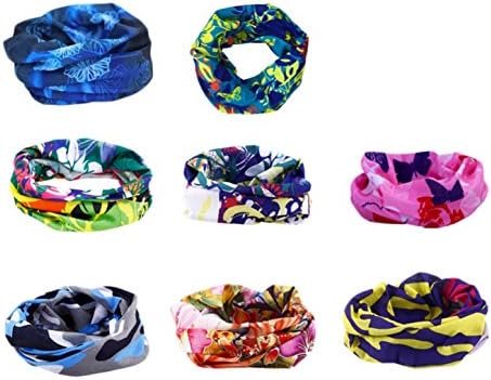 Vodeus High Elastic Headband Multifunctional Multi-purpose Seamless Headwear Bandanas 8- Pack #2