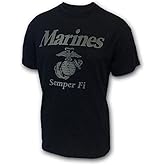 Armed Forces Gear US Marine Corps Reflective PT Short-Sleeve T-Shirt - Official Licensed United States Marines Shirts for Men