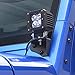 E-Autogrilles 87-06 Jeep Wrangler TJ/YJ LED Light Windshield Mount Corner Relocate Brackets Kit (51-0466)