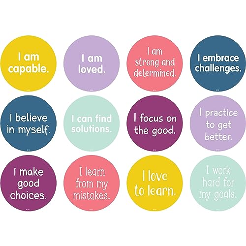 Teacher Created Resources Marcadores de tapete: mentalidade positiva - 10 cm (TCR77501)
