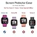 NANW [2-Pack Screen Protector Compatible with Samsung Galaxy Watch 4 Bling Case, Hard Crystal Diamond Full Coverage Protective Bumper Cover Accessories with Tempered Glass for Galaxy Watch 4-44 mm