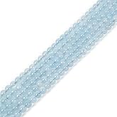 Natural Aquamarine 4mm Round Healing Crystal Loose Beads 16 Inch for Jewelry Making Beads