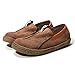 Tezoo Slip-On Walking Shoes, Suede Pure Color Slip On Stitching Flat Soft Shoes for Women Dark Brown US 9