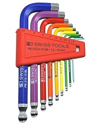 PB Swiss Tools PB 212h-10 RB ballend Conjunto hexagonal Arco Iris