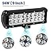 YITAMOTOR 2Pack 54W 9inch Led Light Spot Flood Combo Led Light Offroad Driving Fog Light Reverse Light Waterproof for Van ATV Jeep Motorcycle Truck Boat Golf Cart 12V,2 Years Warranty