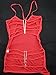 Sexy Lingerie,Cherry Red Women Lingerie Sexy Underwear Teddy Deep V Halter Lace Bodysuit Ceinture Transparent Fun Pajamas (Star Model-free size, Red agate)