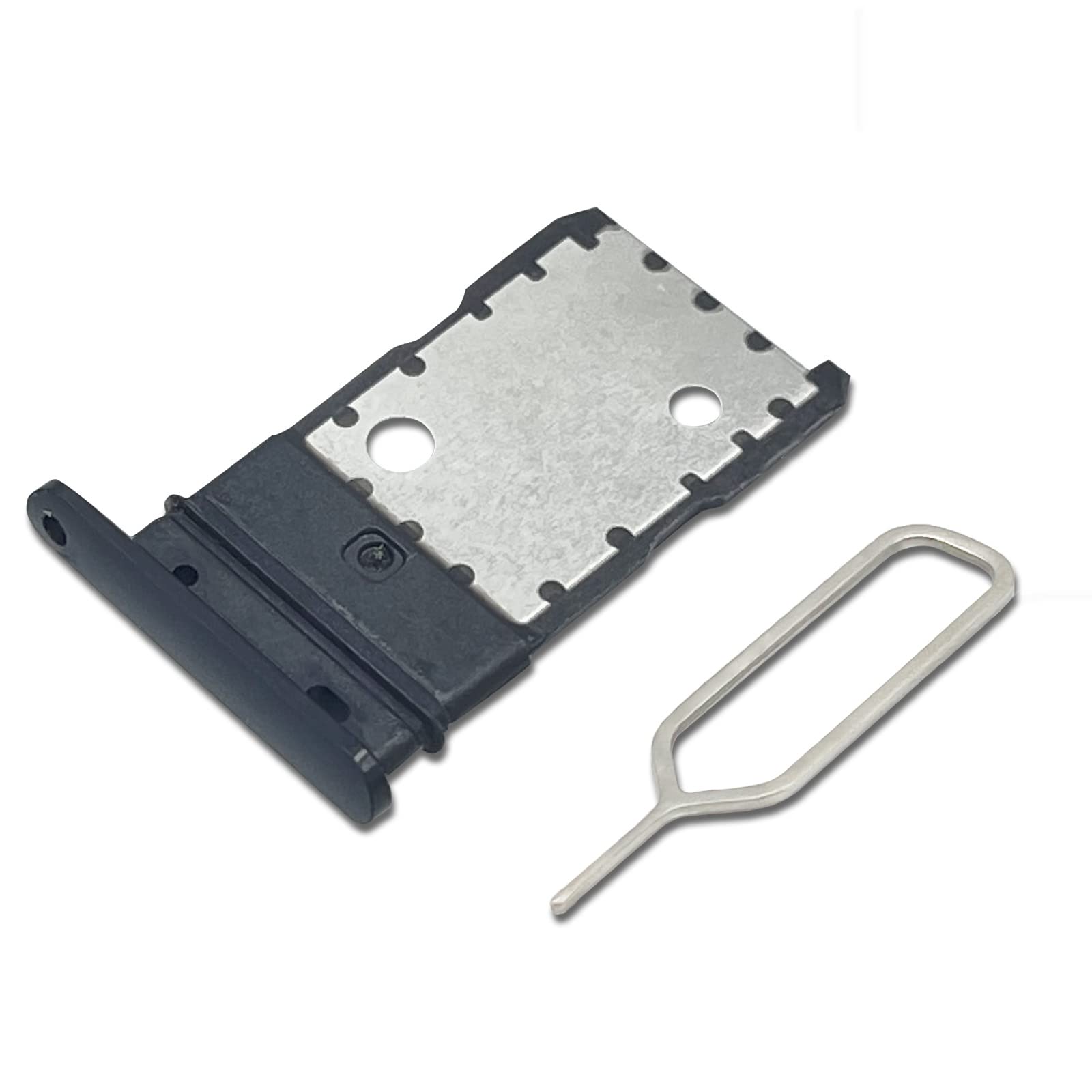 Eonpam Dual SIM Slot for Google pixel 3 SIM Card Tray Holder Replacement + Sim Pin(Black)