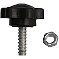 BQLZR M5X16 thread Replacement Hand Knob Black Music Stand Handle Installation Screw （Small）