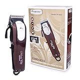Perfetto Cordless Hair Clipper,Great for Barbers and Stylists,Rechargeable - 60+ Minute Run Time (Red)