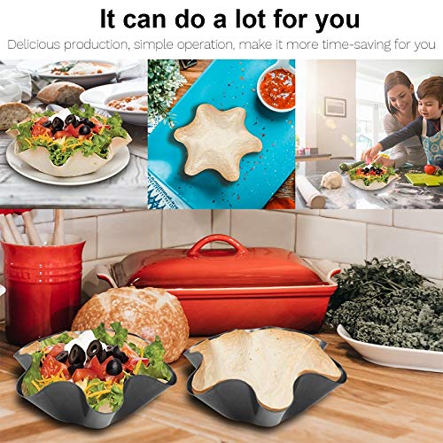 Tortilla Pan Nonstick Taco Shell Maker Salad Bowl Set of 8 Pack Perfect Tortilla Pan