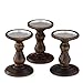 Air Zuker Wood Pillar Candle Holders, Set of 3 Height 6