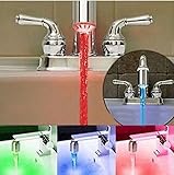 Drhob 1PCS Multicolor Sensor LED Light Water Faucet Tap For kitchen/Bathroom (Color: Multicolor random）