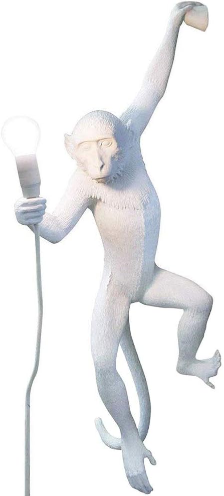 ZLSD Wall Lamps Monkey Lamp Wall Hanging Resin 372075cm (Color : White)