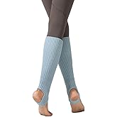 Guojanfon Fashion Yoga Socks for Women Girls Workout Socks Toeless Training Dance Leg Warmers (Black)