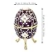 QIFU-Hand Painted Enameled Faberge Egg Style Decorative Hinged Jewelry Trinket Box Unique Gift For Home Decor