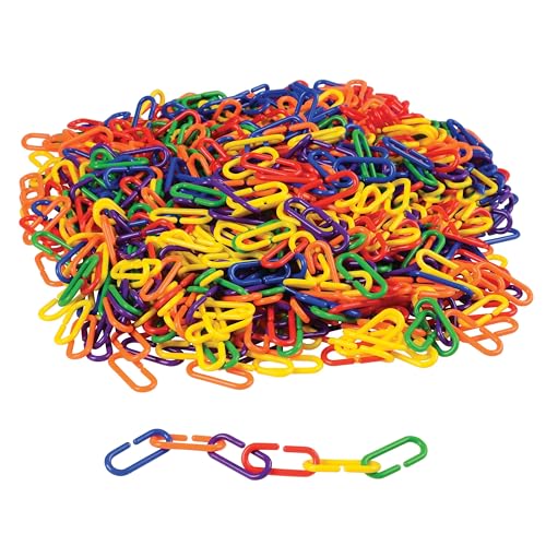 Colorful Link ‘n’ Learn Links – 900-Piece Bucket – Counting, Sorting & Patterning Math Manipulatives for Preschool, Kindergarten, Homeschool – Ages 4+
