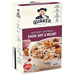 Quaker Raisin, Date & Walnut Instant Oatmeal – 10ct