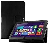 kwmobile Case Samsung Ativ Smart PC 500T - Slim PU Leather Protective Tablet Cover Stand Feature - Black