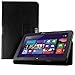 kwmobile Elegant synthetic leather case for Samsung Ativ Smart PC 500T in black with convenient STAND FEATURE