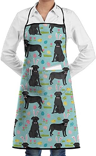 Unisex Labrador God Easter Bib Apron Waterdrop Resistant With 2 Pockets 28.5 X 20.5" For Cooking, Baking, Crafting, Perfect Mother's Day And Holiday Gifts