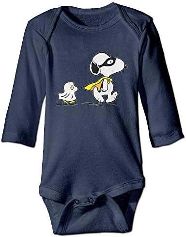 Snoopy And Woodstock Halloween Kids Long Sleeve Baby Romper T-Shirt Navy