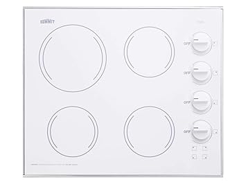 Amazon Com Summit Cr425wh 24 Inch Wide 4 Burner Electric Cooktop