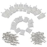 BQLZR White Plastic .8mm Motorcycle Car ATV Scooter Boat Male Female 3 Way Connector Terminal Kit Pack of 10