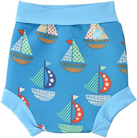 Happy Nappy HNSSPM Baby and Toddler Reusable Swim Diaper, Set Sail, Medium 3-8 Months