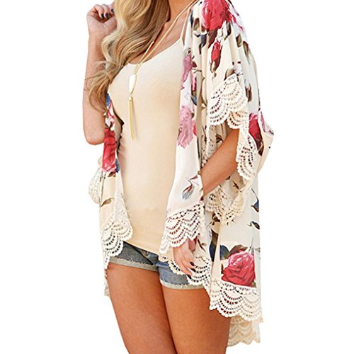 Salute New Women Fashion Summer Kimono Cardigan Plus Size Shawl Blouses (L) - Thumbnail 6