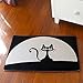 Linen Cushion Mat Household Bathroom Door Mat Water Household--Black Cat