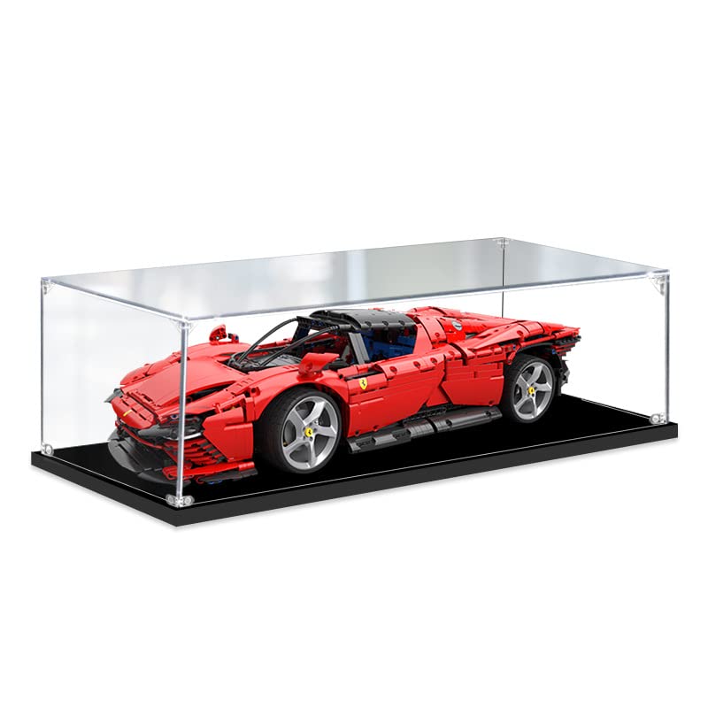 Acrylic Display Case for 42143 Technic Ferrari Daytona SP3, Transparent Dustproof Display Box, 62 x 30 x 20CM