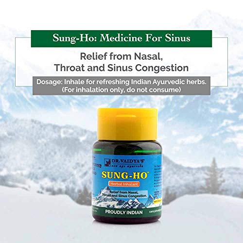 Dr. Vaidya's New Age Ayurveda Sung Ho Ayurvedic Inhaler For Nasal Congestion 10g Each